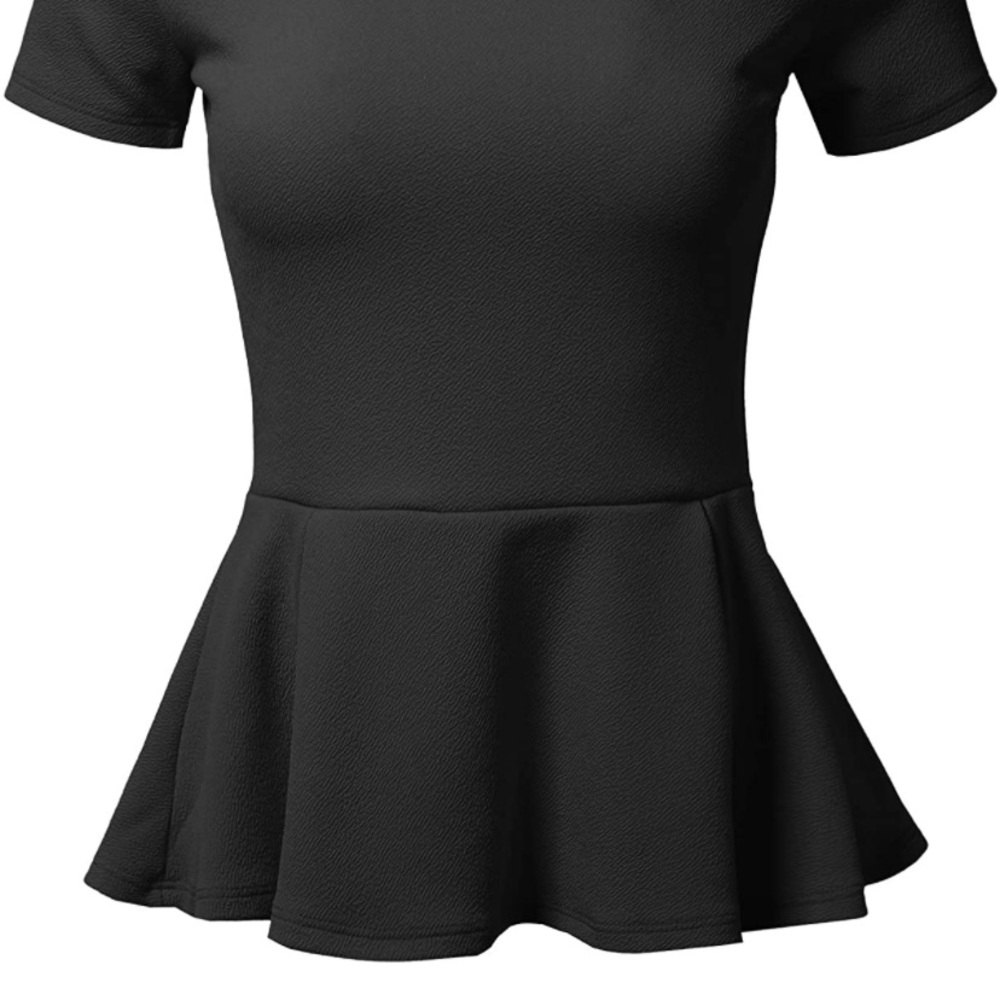 Black Peplum Shirt